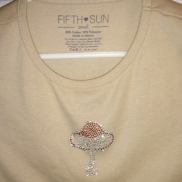 Mushroom Rhinestone T-Shirt - Picture 3 of 4